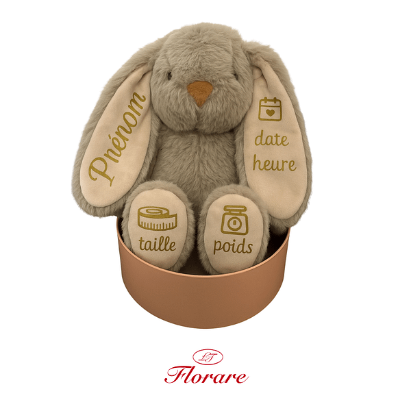But I also need to cancel my son's flight because he is 2 years old and he can't be without me Lapin personnalisé — prénom doré thermocollé | Florare